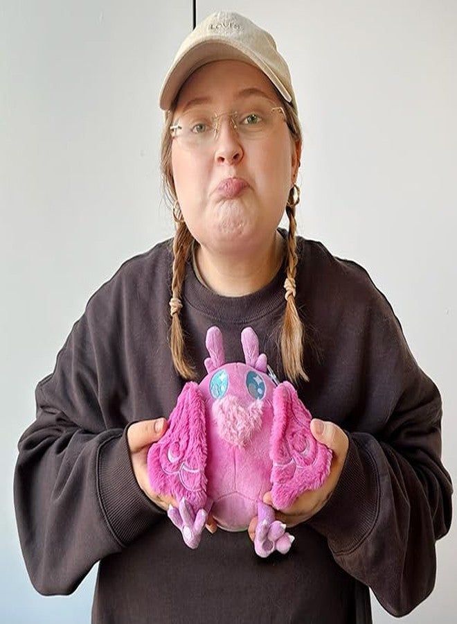 سكويشابل لعبة سكويشابل - وجبة خفيفة للحفلات - رجل العثة الوردي الصغير - مجموعة مخيفة - 7 بوصات - لعبة ناعمة قابلة للتجميع - فاصوليا - Image 5